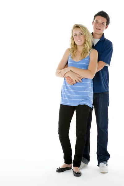 Portrait Teenage Couple — Stock Photo, Image