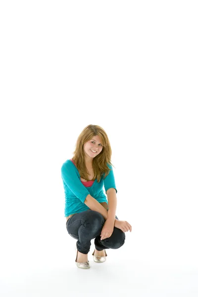 Retrato de comprimento total da menina adolescente — Fotografia de Stock