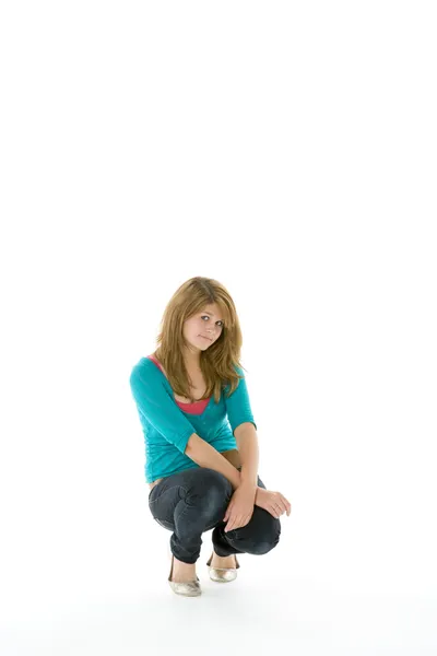 Retrato de comprimento total da menina adolescente — Fotografia de Stock