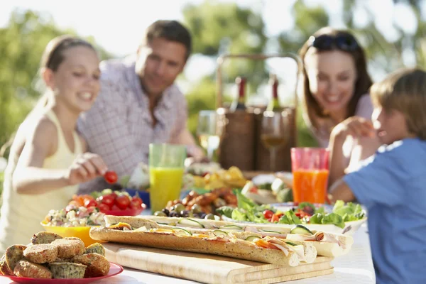 Aile açık havada yemek — Stok fotoğraf