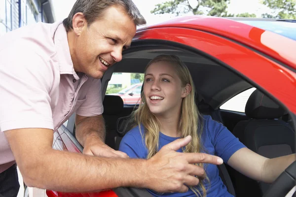 Teenage Girl Learning How Drive — Stock Photo, Image