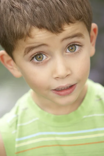 Portrait Of Young Boy Looking Surprised — Stock Photo, Image
