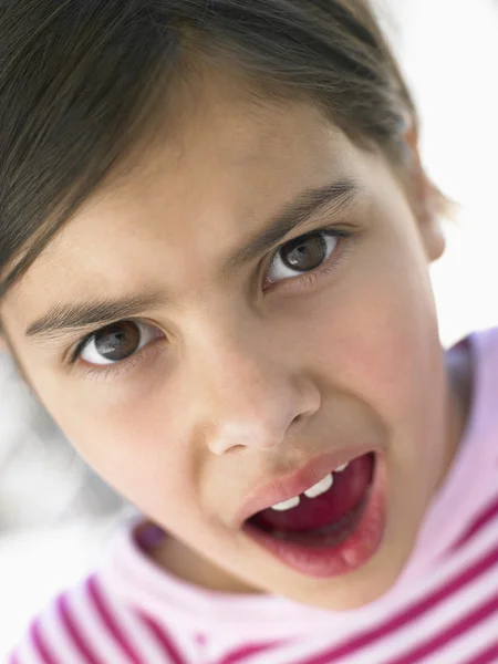 Portrait Of Girl Looking Surprised — Stock Photo, Image