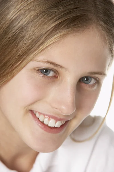 Portrait Pre Teen Girl Smiling — Stock Photo, Image