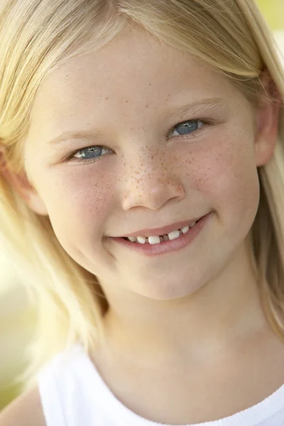 Retratos Infantiles Chicas Alegre Feliz Sonriendo Felicidad Niños —  Fotos de Stock