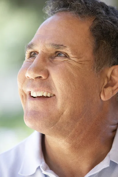Portrait Senior Man Smiling Happily — Stock Photo, Image
