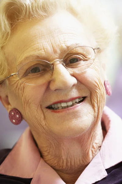 Senior, porträtt, Kvinna, lycka, åttiotalet, glad, lycklig, leende, — Stockfoto