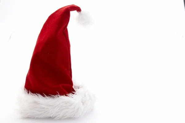 圣诞老人帽子白色背景 — 图库照片