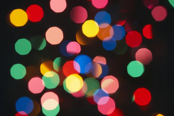 Luces Abstractas Del Árbol Navidad —  Fotos de Stock