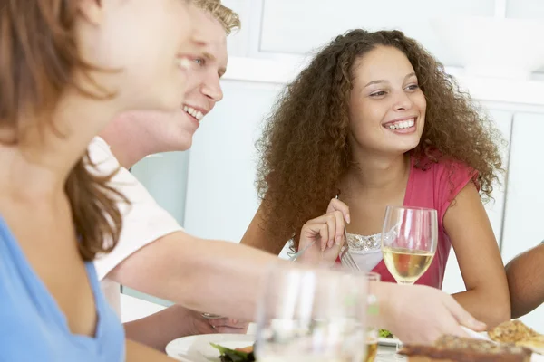 Friends Having Lunch Together At Home — Stock Photo, Image