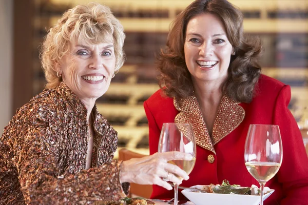 Vrienden hebben van diner samen in een restaurant — Stockfoto