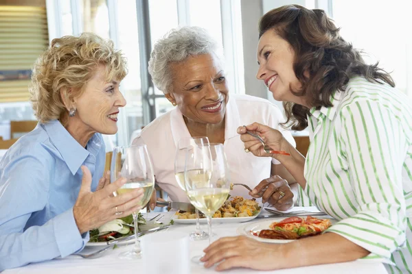Friends Having Lunch Together At A Restaurant — Stock Photo, Image