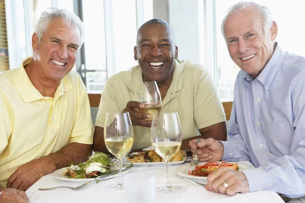 Amigos almorzando juntos en un restaurante — Foto de Stock