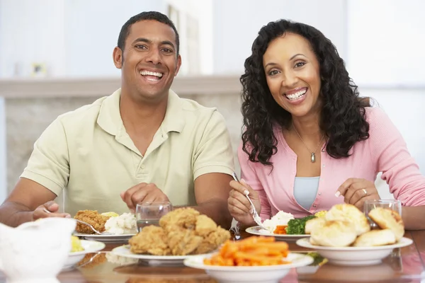 Couple Having Lunch Together Home — Stock Photo, Image