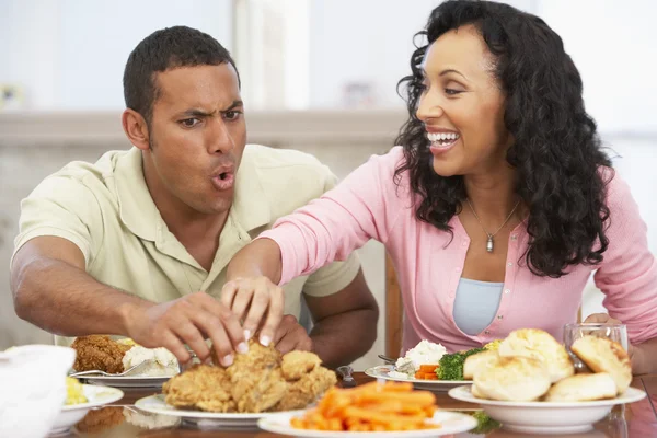 Couple Having Lunch Together Home — Stock Photo, Image