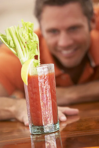 Man Reaching For A Bloody Mary — Stock Photo, Image