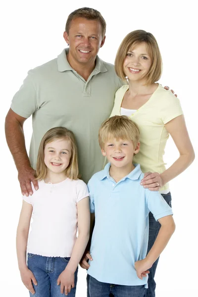 Familie groeperen gelukkig — Stockfoto