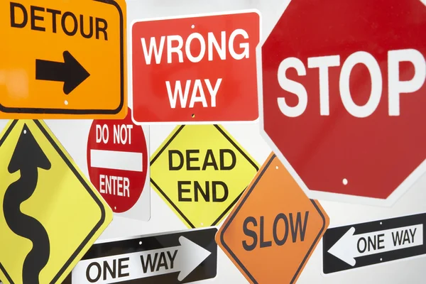 Group Road Signs — Stock Photo, Image
