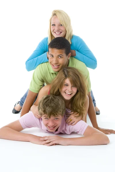 Teenagers On Top Of One Another Royalty Free Stock Images