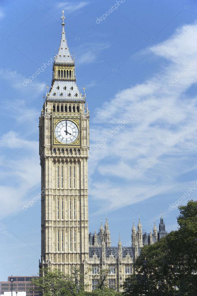 Big Ben And Houses Of Parliament, London, England — Stock Photo ...