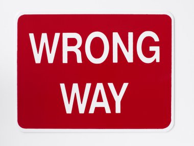 Wrong Way Road Sign clipart