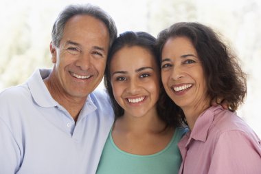 Couple With Their Teenage Daughter clipart