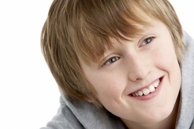 Portrait Of Smiling 10 Year Old boy clipart