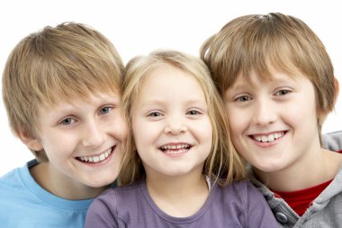 Group Of Children In Studio clipart