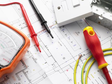 Electrical Equipment On House Plans clipart