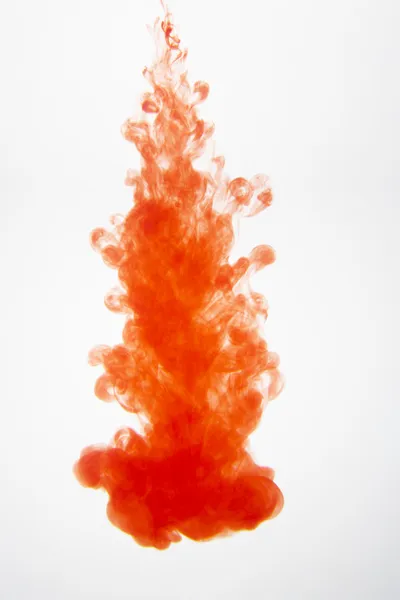 水との混合赤インク — ストック写真