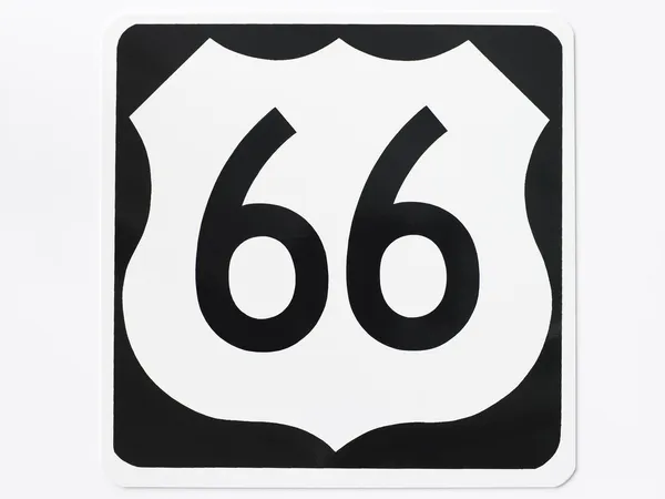 Οδική σήμανση διαδρομής 66 — Φωτογραφία Αρχείου