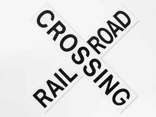 Rail road crossing Vägmärke — Stockfoto