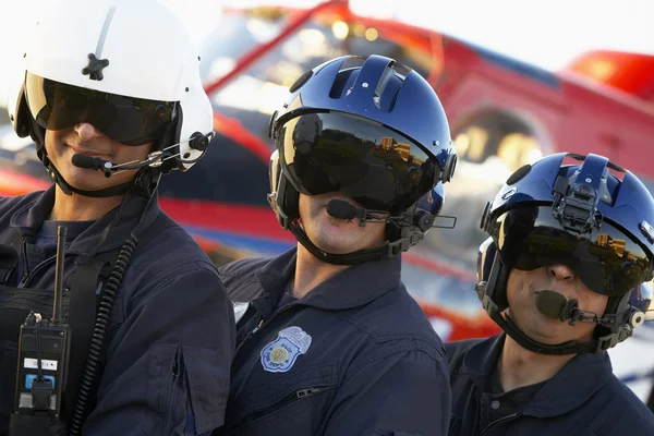 Portrait of paramedics standing in front of Medevac — Stock Photo, Image