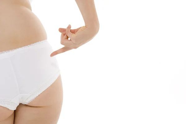 Underwear Clad Midsection Of A Female — Stock Photo, Image