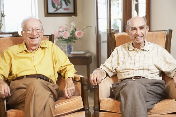 Мужчины Старшего Возраста Отдыхают Креслах — стоковое фото
