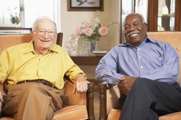 Мужчины Старшего Возраста Отдыхают Креслах — стоковое фото