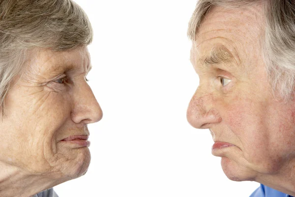 Senior couple looking at each other — Stock Photo, Image