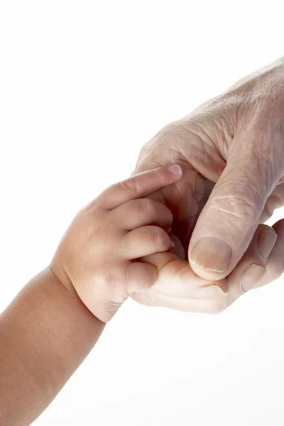 Παππούς Και Εγγονή Κρατώντας Χέρια — Φωτογραφία Αρχείου