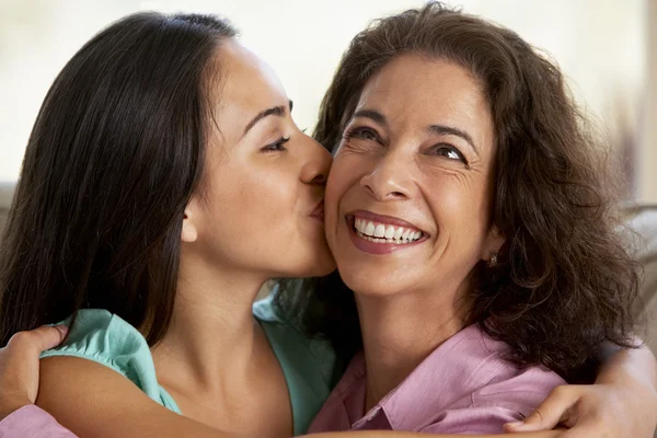Mother And Daughter Together At Home — Stock Photo, Image