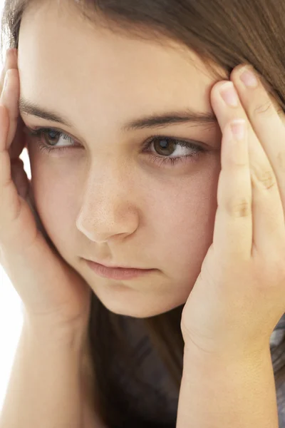 Portrait Of Stressed Young Girl — Stock Photo, Image