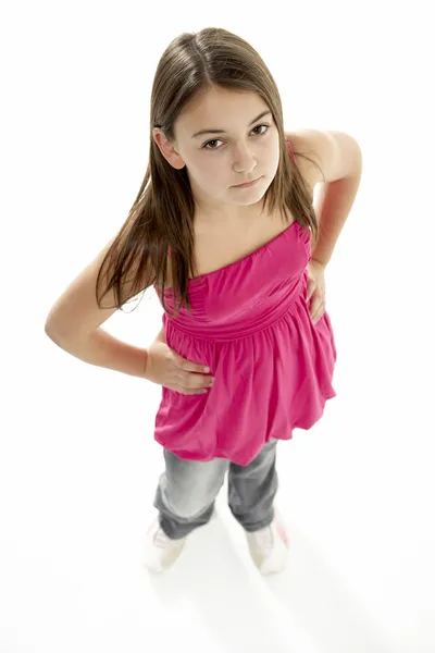 Porträt eines jungen Mädchens in voller Länge — Stockfoto