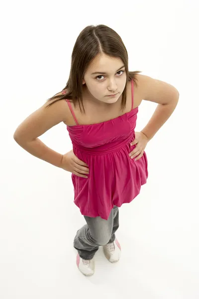 Full längd porträtt av ung flicka — Stockfoto