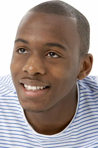 Studio Portrait Smiling Teenage Boy — Stock Photo, Image