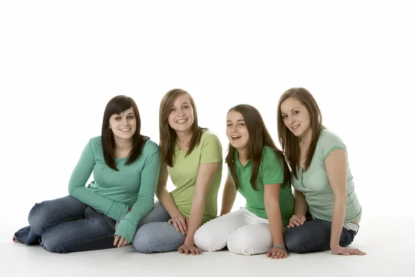 Grupo Namoradas Adolescentes — Fotografia de Stock