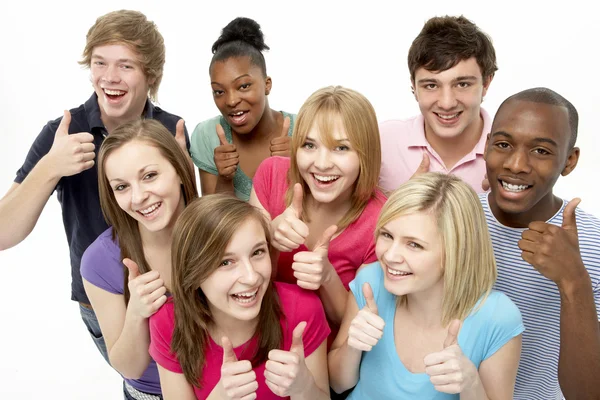 Group Of Teenage Friends In Studio — Stock Photo, Image