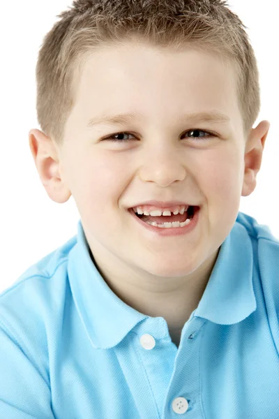 笑着的小男孩的肖像 — 图库照片