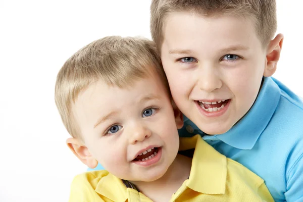 Retrato Dois Meninos Jovens — Fotografia de Stock