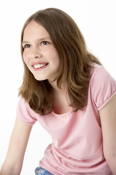 Portrét usměvavé mladé dívky — Stock fotografie