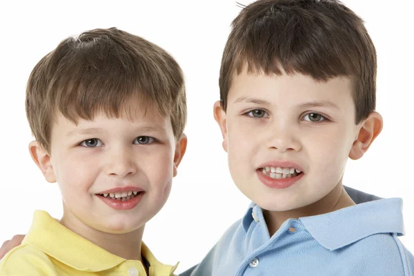 Porträtt Två Unga Pojkar — Stockfoto