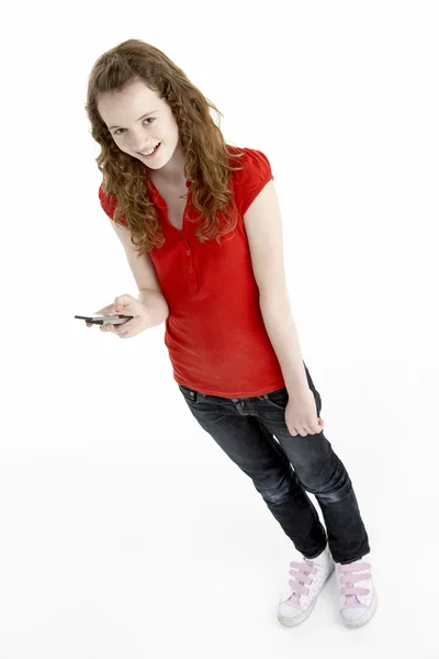 Giovane ragazza con cellulare — Foto Stock